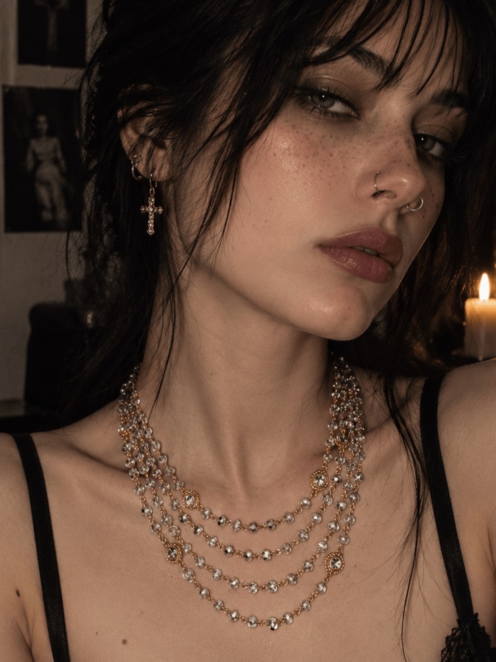 NWT VSA Virgins Saints & Angels Bourne Again Magdalena Silver Gold Necklace